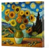 Van Gogh 10 Ayçiçekleri - Çizgisiz Yan Boyamalı Defter