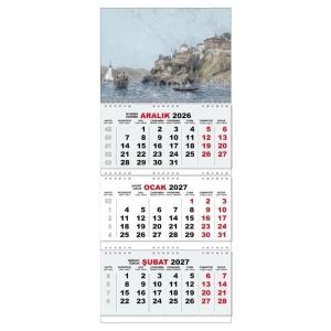 2027 Gemici Duvar Takvimi - Sandal Sefası