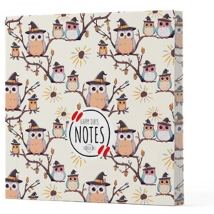 Baykuş 7 - Çizgisiz Yan Boyamalı Defter