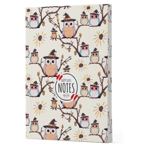 Baykuş 7 - Yan Boyamalı Çizgili Defter