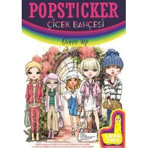 Çiçek Bahçesi Boyama Kitabı Popsticker