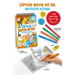 Çiftlik - Boya ve Sil Aktivite Kitabı / 3 Yaş +