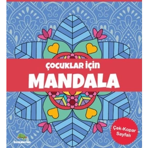 Çocuklar İçin Mandala - Mavi