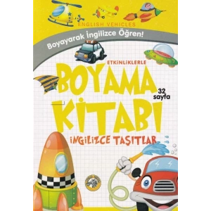 Etkinliklerle Boyama Kitabı İngilizce Taşıtlar