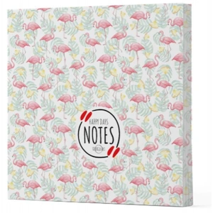 Flamingo 3 - Çizgisiz Yan Boyamalı Defter