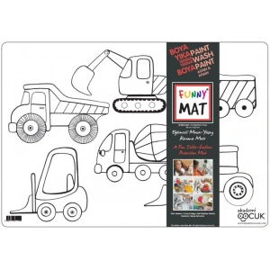 Funny Mat - İş Makineleri - 33,5x48cm