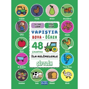 İlk Kelimelerle Çiftlik - Yapıştır-Boya-Öğren