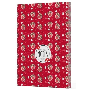 Kahve 9 - Yan Boyamalı Çizgili Defter