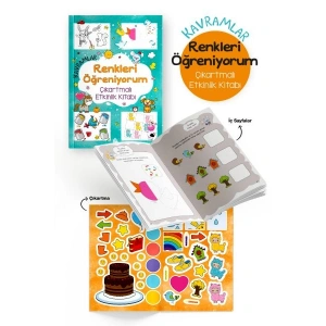 Kavramlar – Renkleri Öğreniyorum – Çıkartmalı Etkinlik Kitabı - 3 Yaş +