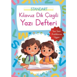 Kılavuz Dik Çizgili Yazı Defteri Büyük Boy - Mavi