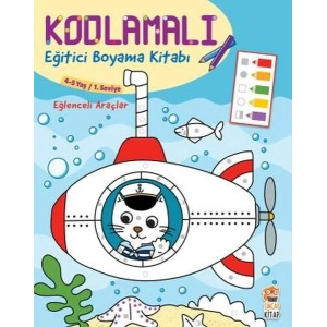 Kodlamalı Eğitici Boyama Kitabı - Eğlenceli Araçlar