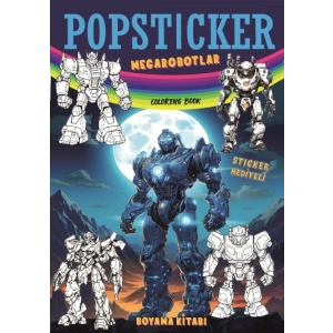 Megarobotlar Boyama Kitabı Popsticker
