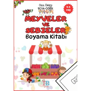 Meyveler ve Sebzeler Boyama Kitabı