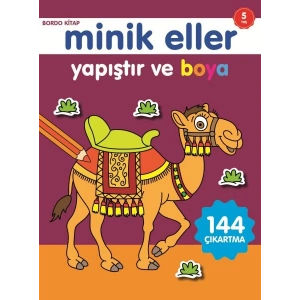 Minik Eller Yapıştır Ve Boya - Bordo Kitap