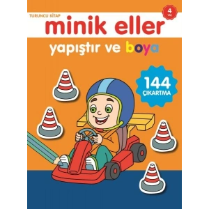 Minik Eller Yapıştır Ve Boya - Turuncu Kitap