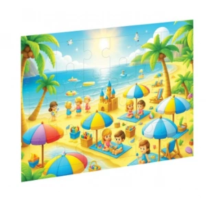 Minyatür Plaj Ahşap Puzzle