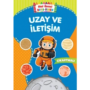 Okul Öncesi Boya-Öğren - Uzay ve İletişim - Çıkartmalı