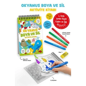 Okyanus - Boya ve Sil Aktivite Kitabı / 3 Yaş +