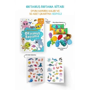 Okyanus Boyama Kitabı - Oyun Hamurlu - 3 Yaş +