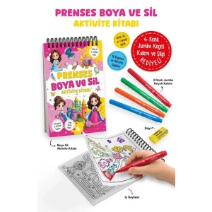 Prenses - Boya ve Sil Aktivite Kitabı / 3 Yaş +
