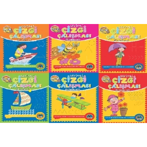 Sevimli Çizgi Çalışması (6 Kitap Set)