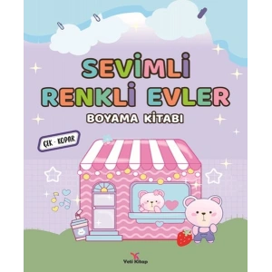 Sevimli Renkli Evler Boyama Kitabı