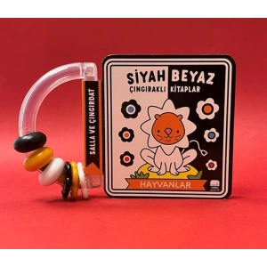 Siyah Beyaz Çıngıraklı Kitaplar Hayvanlar