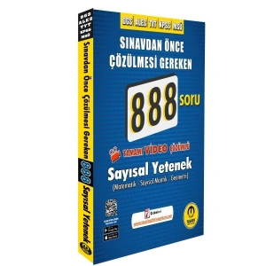 Tasarı DGS ALES Video Çözümlü 888 Sayısal Soru Bankası