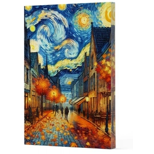 Van Gogh 3 - Sokak Çizgili Yan Boyamalı Defter