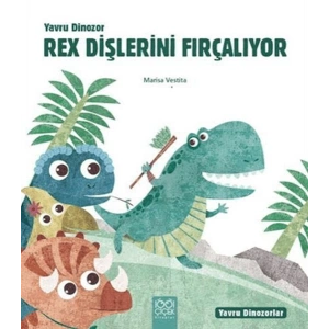 Yavru Dinozor Rex Dişlerini Fırçalıyor