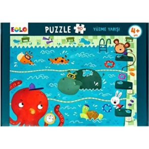 Yer Puzzle-40 Parça Puzzle - Yüzme Yarışı