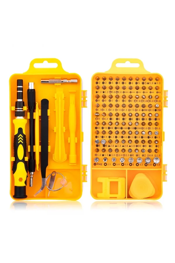DailyTech 115 in 1 Hassas Sarı Çoklu Tornavida Seti El Alet Takımı