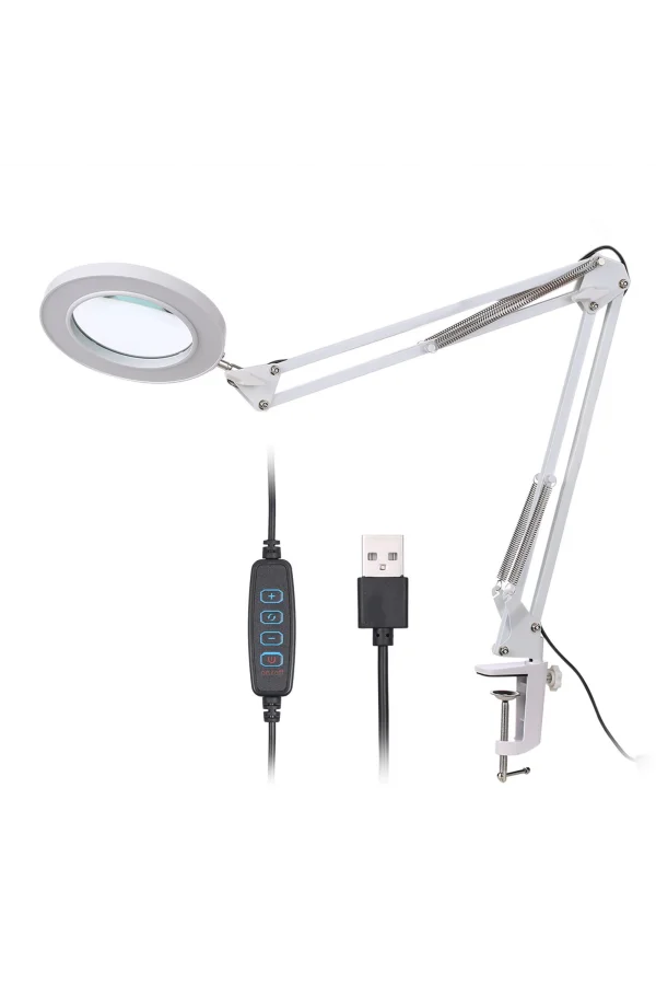 DailyTech Çok işlevli Masa Üstü Katlanabilir 5/8X ışıklı büyüteç