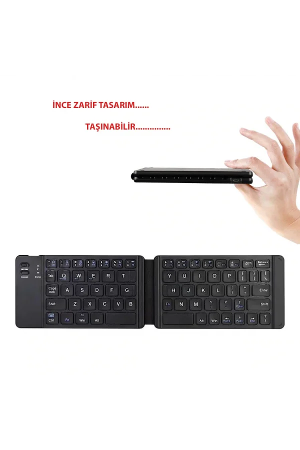 DailyTech Bluetooth Katlanabilir Klavye Telefon Tablet PC Uyumlu
