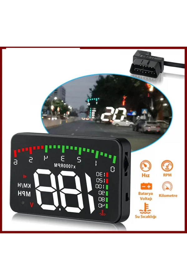 DailyTech HUD Head Up Display 3.5 İnç OBD Sanal Gösterge Paneli