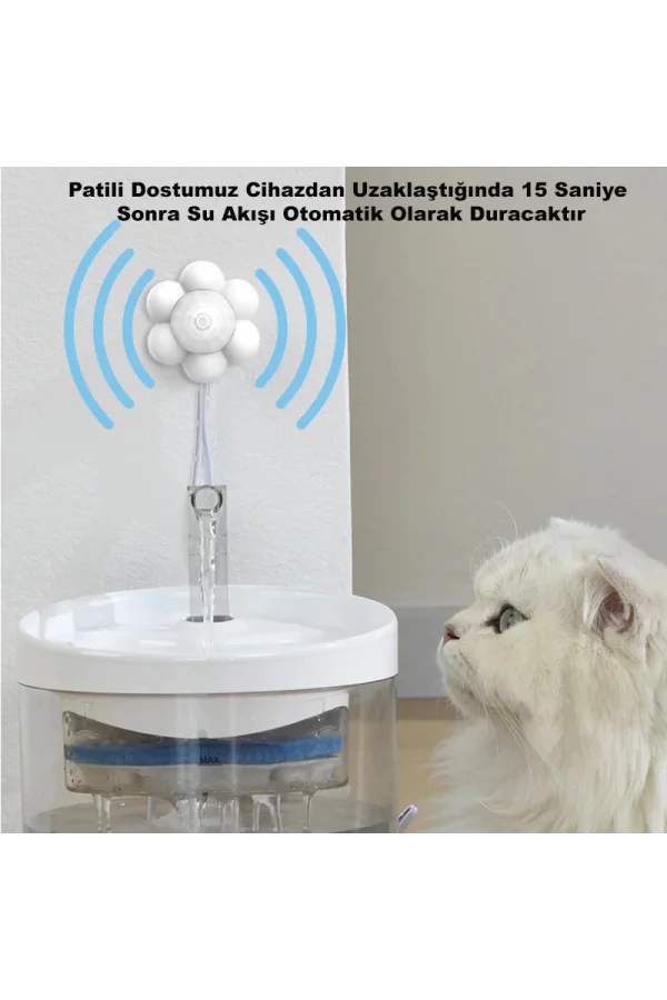 DailyTech Kedi Su Pınarı Çeşmesi Akıllı Hareket Sensörü Kızılötesi