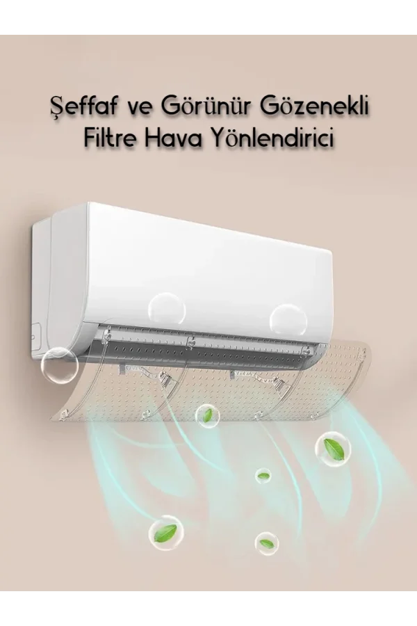 DailyTech Şeffaf Klima Yönlendirici Aparatı Bakteri Önleyici Temiz Hava Basit Kurulum Filtre -