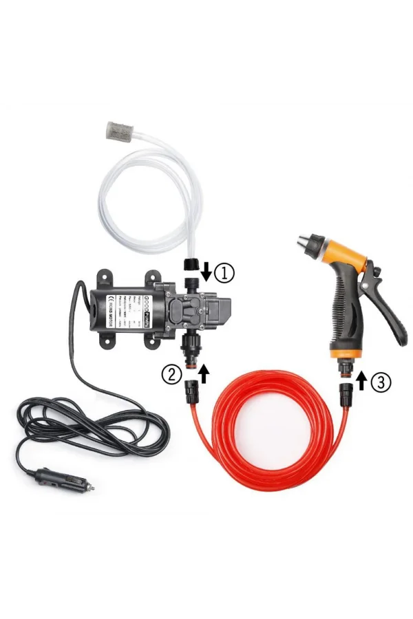 DailyTech 12V Yüksek Basınçlı Araba Yıkama Tabancası Pompası