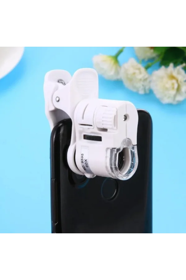 DailyTech 60X Mini Taşınabilir Büyüteç Mikroskop Cep telefon Uyumlu