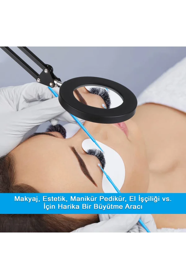 DailyTech Çok işlevli Masa Üstü Katlanabilir 5/8X ışıklı büyüteç