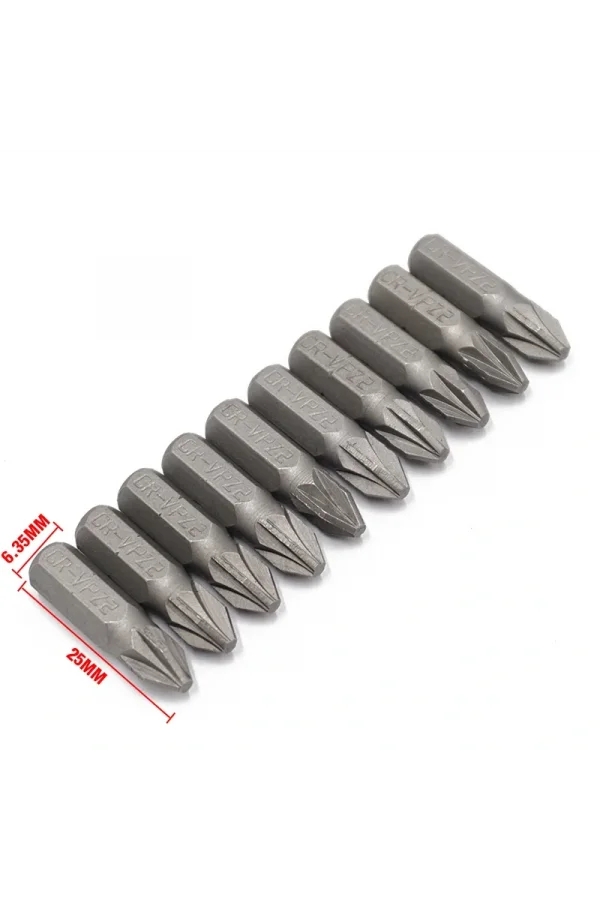 DailyTech 10 Adet 14 25mm Pozi PZ2 Tornavida Bit Seti Tamir Araçları Matkap Ucu Güç Ev El Aletleri -