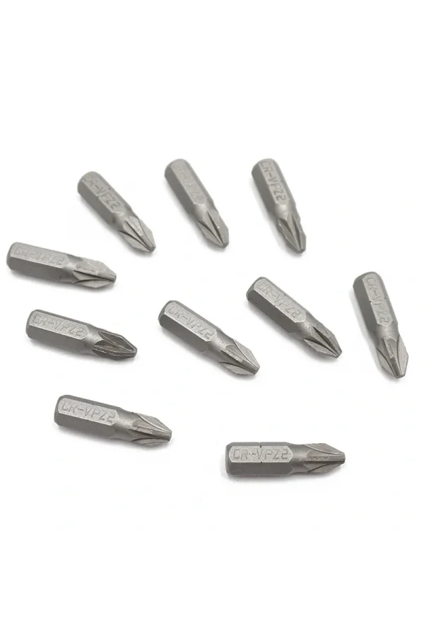 DailyTech 10 Adet 14 25mm Pozi PZ2 Tornavida Bit Seti Tamir Araçları Matkap Ucu Güç Ev El Aletleri -