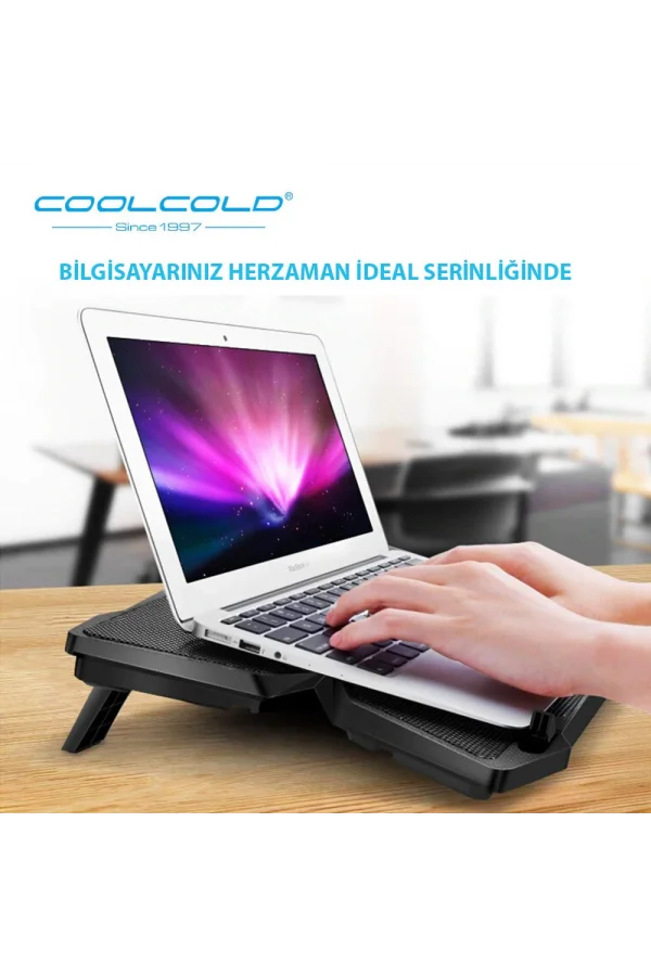 COOLCOLD Gaming 4 Fanlı Işıklı Notebook Laptop Soğutucu Stand