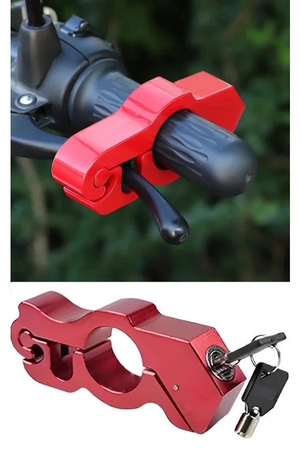 DailyTech Motosiklet Scooter Fren Kilidi Alüminyum Anahtarlı Güvenlik Kilidi Gidon