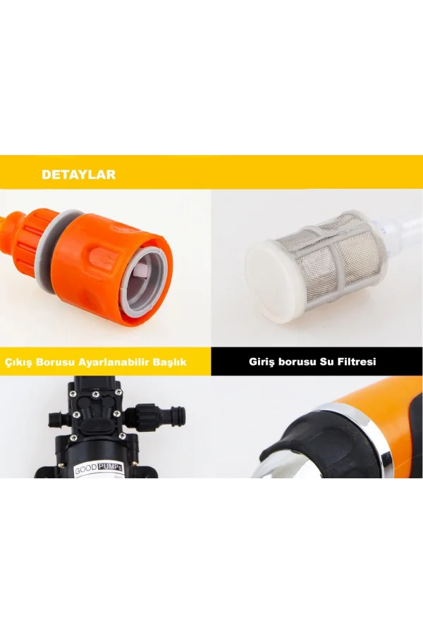 DailyTech 12V Yüksek Basınçlı Araba Yıkama Tabancası Pompası