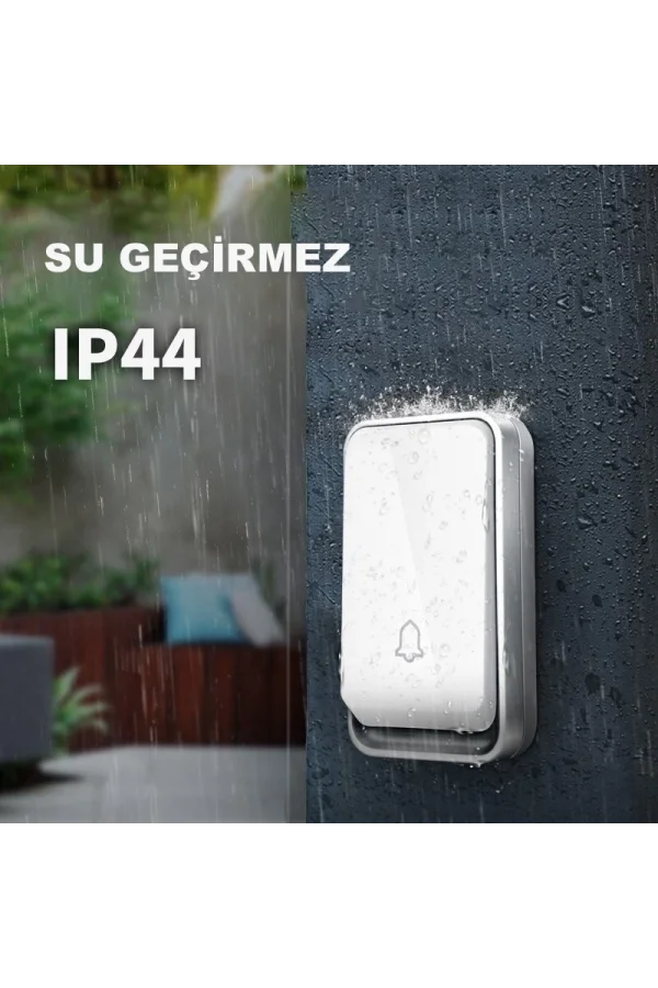 DailyTech Su Geçirmez Kablosuz Pil Gerektirmeyen Kapı Zili