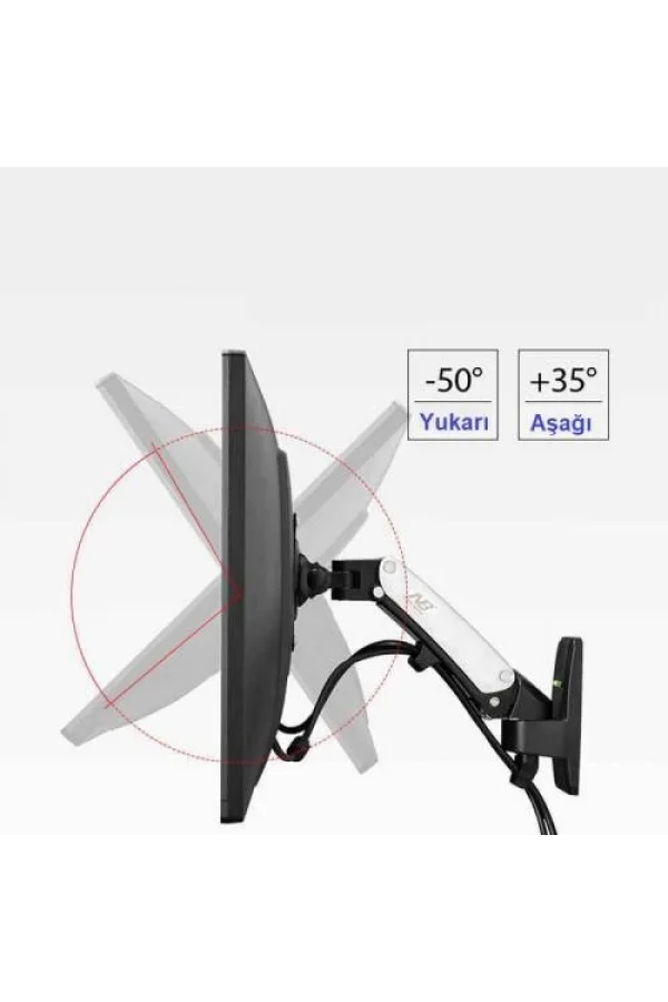 North Bayou NB F120 Amörtisörlü Hareketli 17-27 Duvar Askı Aparatı