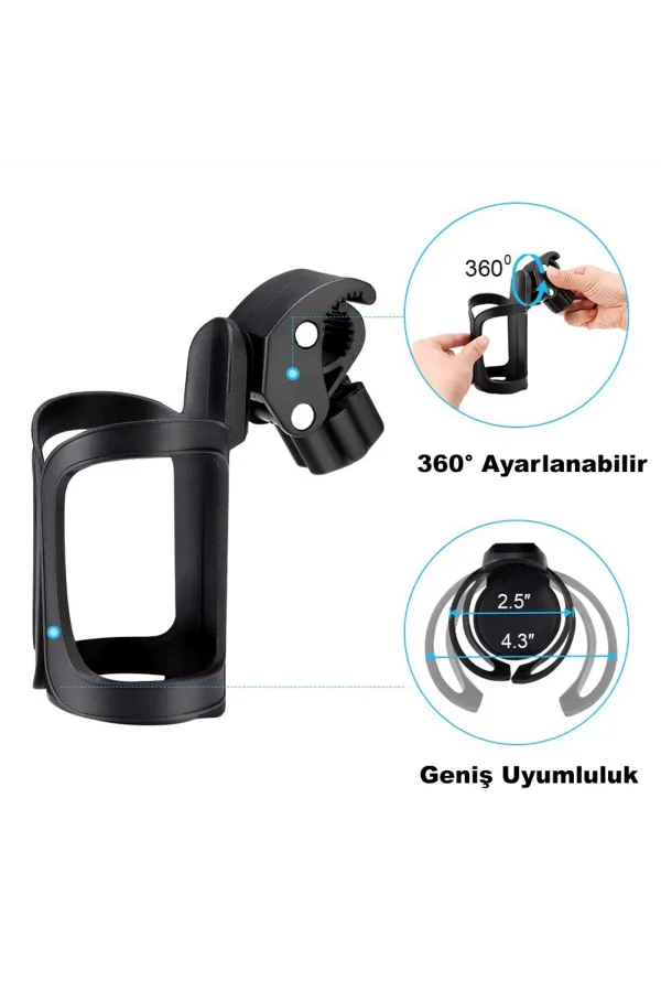 DailyTech Bisiklet Bebek Arabası Bardak Biberon Şişe Tutucu