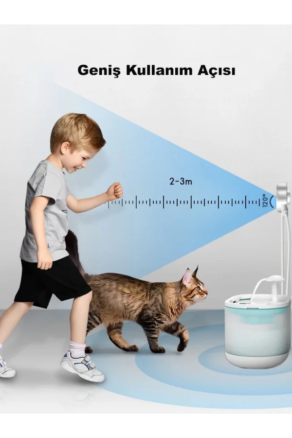 DailyTech Kedi Su Pınarı Çeşmesi Akıllı Hareket Sensörü Kızılötesi