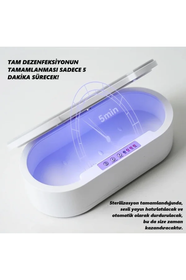 DailyTech Akıllı UV Dezenfeksiyon Kutusu Telefon Aksesuar Maske Takı Sterilizasyon Cihazı